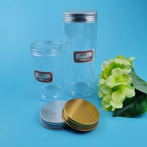 120ml 200ml 250ml 500ml Clear Plastic Pet Jar With Aluminum Lid Food Grade