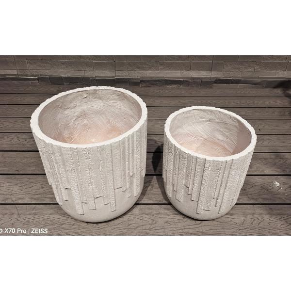 Hand Carve Finishing Fiber Cement Pot Customed For Outdoor Centerpieces