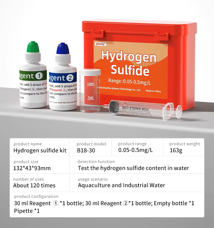 Hydrogen Sulfide Test Kit, Water Quality Detection Reagent Kit