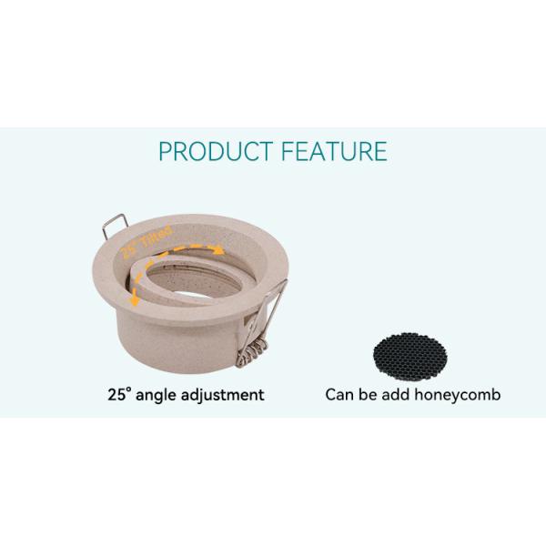 Adjustable Tilt Mr16 Recessed Lighting Housing Round 68mm Cutout Downlight Enclosure