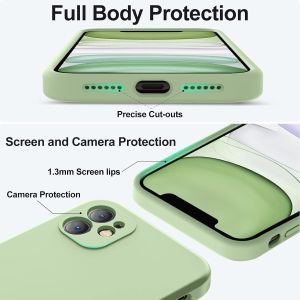 Compatible with iPhone 11 Case, Upgraded Liquid Silicone with [Square Edges]