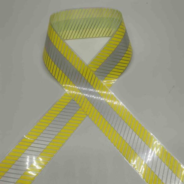 Buy Reflective Fabric Rolls Polyester Visibility With Heat Activated Adhesive at wholesale prices