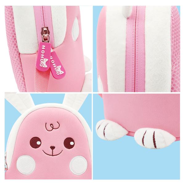 New design baby toddler backpack pink rabbit lovely Cartoon animal Kids Messenger Bag For Girls