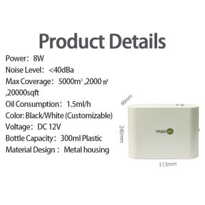 Intelligent Aromatherapy Oil Diffuser with Fan Maximum Coverage Area 5000m3