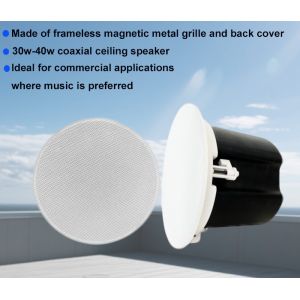30W 6 Magnetic Public Address Ceiling Speakers For Restaurant