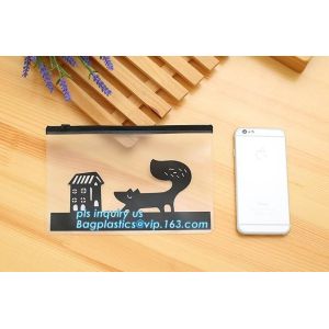 pp transparent bag with zipper slider forclothing packing, clear vinyl pvc