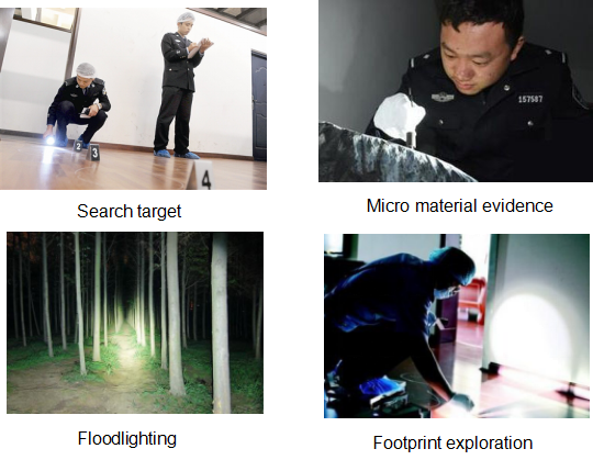 LED Scene Investigation Hand Held Search Light For Criminal Technical Personnal