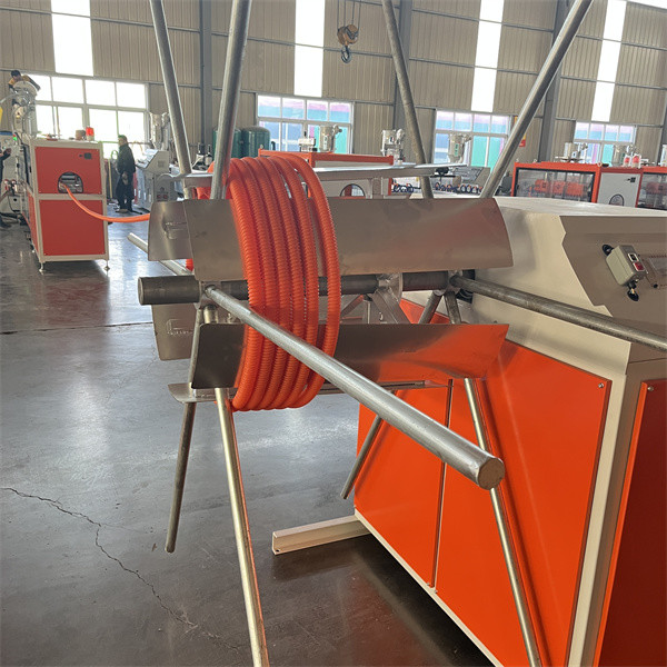 PE PP Single Wall Corrugated Pipe Machine With Forming Machine