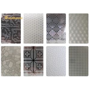SS201 304 0.8mm Stainlesss Steel Embossed Sheet Decoration Wall Plate