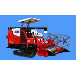 Full Feeding Whirling Unloading Rice And Wheat Combine Harvester 74kw