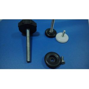 E029 40mm black PP adjustable feet & knob M8 thread with 31mm turning pad