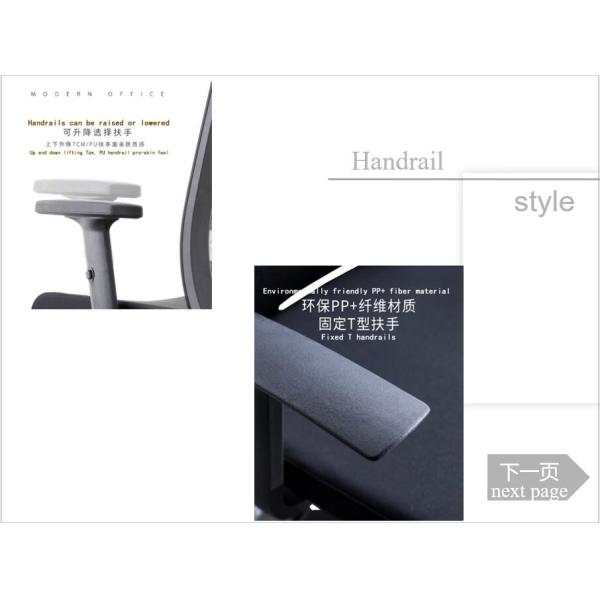 Stainless Steel Executive Office Chair with Adjustable Armrest and BIFMA Certification