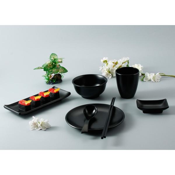 Buy OEM ODM Matt Black Melamine japanese sushi dinnerware sets at wholesale prices