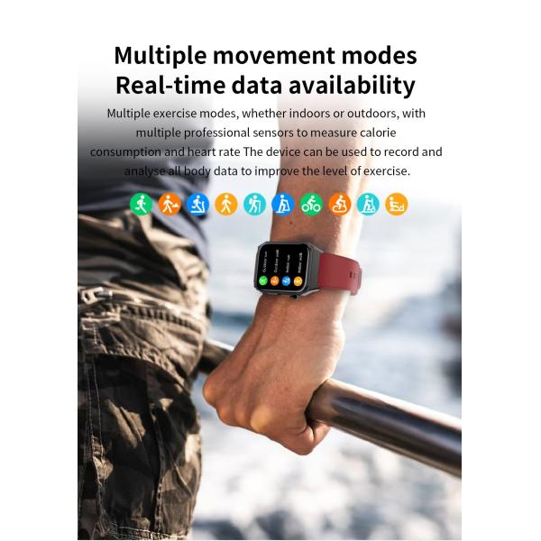 E530 Smart watch Music Control Health Monitoring Smartwatch With Blood Sugar SMS Reminder