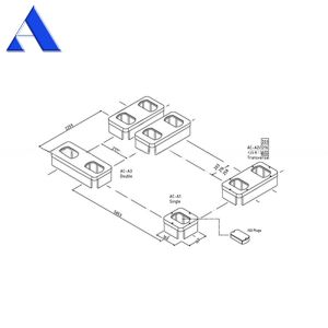 ACE Professional Supply Casting Steel Double Container Raised Foundation Socket