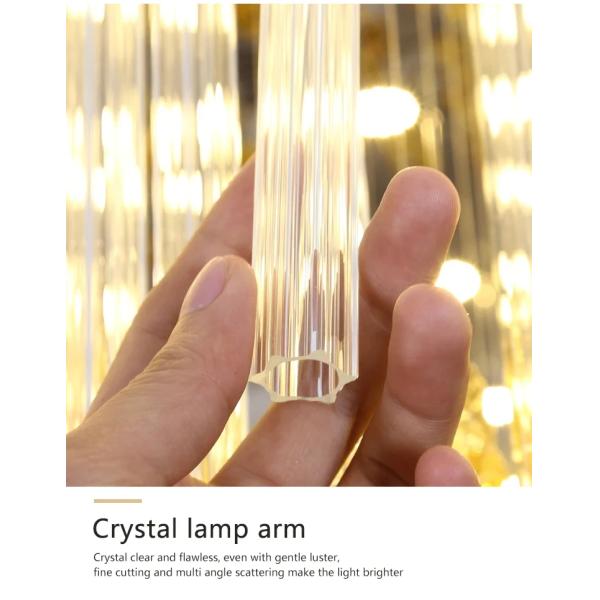 E14 / E12 Hotel Lobby Chandelier Wedding Venue Chandelier With Crystal Lamp Arm