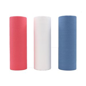 210cm Wood Pulp Polypropylene Spunlace Embossed Nonwoven Fabric Roll