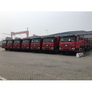 Sinotruck 40 Ton Heavy Duty Dump Truck 6x4 336 10 Wheel Tipper Red Color