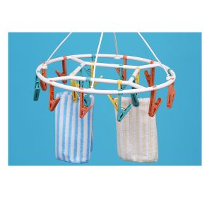260g Disc Polypropylene Clip And Drip Laundry Hanger 34*34cm