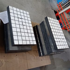 Anti Aggression Bolt On Rubber Ceramic Liner Ceramic Chute Lining