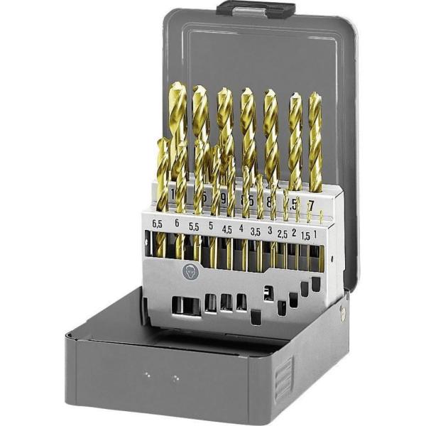 Buy High Strength 19 Piece HSS Twist Drill Bit Set , Titanium Coated Drill Bit Kit at wholesale prices