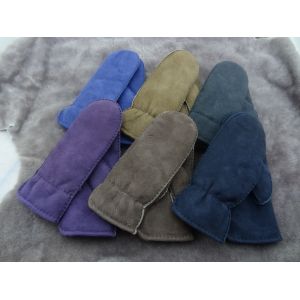 Spanish Merino Lleather Wool Mittens , Winter Combination Gloves Mittens