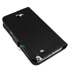 leather wallet cases for samsung note2 flip folio cases
