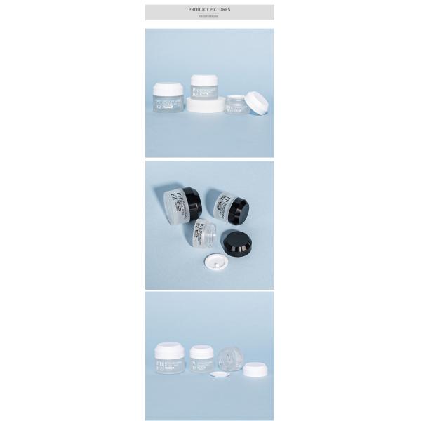 5-100g Matte Glass Cosmetic Jar Round Bottom Face Cream Jar With white Lid