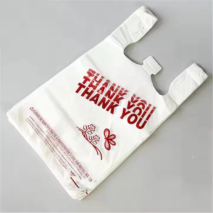 Hot Sale Custom Wholesale T Shirt Bag Roll Cheap Environmental Plastic T-Shirt Bag
