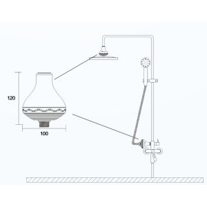 WellBlue OEM Chlorine Removal Shower Filter , Portable SPA Shower Head Filter