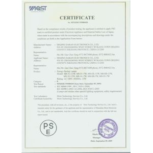DEQING DARAN ELECTRONICS FACTORY Certifications