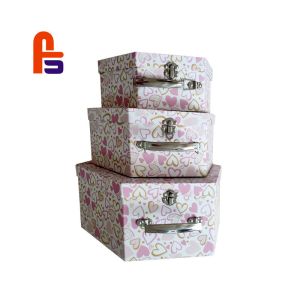 Decorative Cardboard Suitcase Box Matt Lamination Printing Long Service Life
