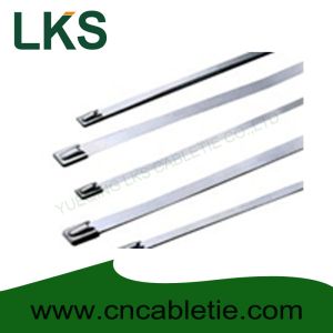 Quality 7.9*1200mm 316/304/201 grade Ball-lock stainless steel cable tie for sale