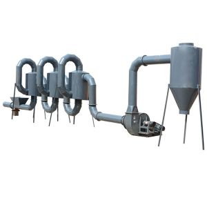 China Cyclone Dust Removal Hot Air Flow Wood Chip Dryer Machine on sale