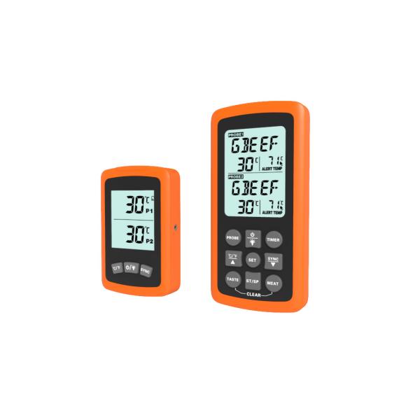 Buy Two Probe Wireless Thermometer 433mhz Bbq Grill Food at wholesale prices