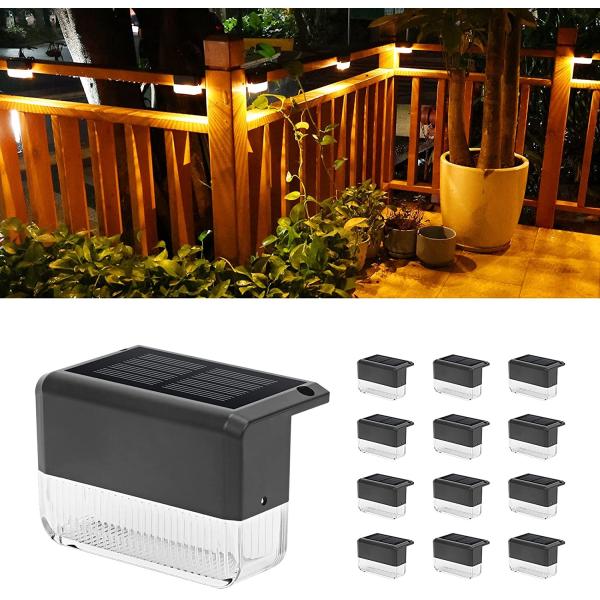 RGB Lights Solar Fence Light Outdoor led solar light with Warm White Lighting
