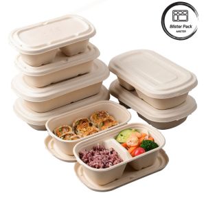 Take Away Lunch Recyclable Food Containers Biodegradable Sugarcane Bagasse