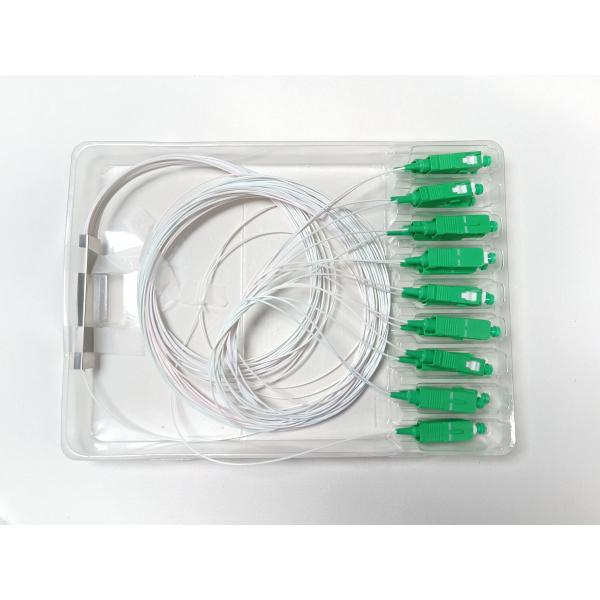 Mini Tube 1x16 Fiber Optical Splitter SCAPC PLC Blister Packing White Color