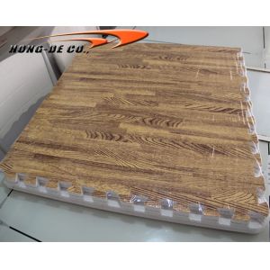 Quality 5/8&quot; Non-Toxic Eva Foam Kids Soft Wood Grain Floor Mat for sale