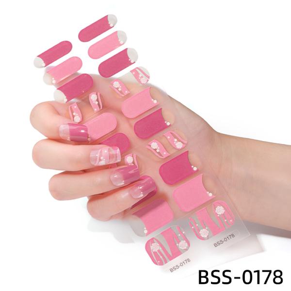 Custom-made 3D Semi Cured Gel Nail Sticker Popular Custom-made Korea Style Design