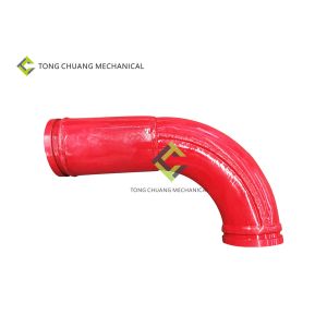 China Lengthened Concrete Pump Pipeline Twin Wall Elbow 125*R275-90°+211mm on sale