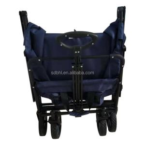 Iron Four-wheel All Terrain Folding Collapsible Utility Wagon for Garden and