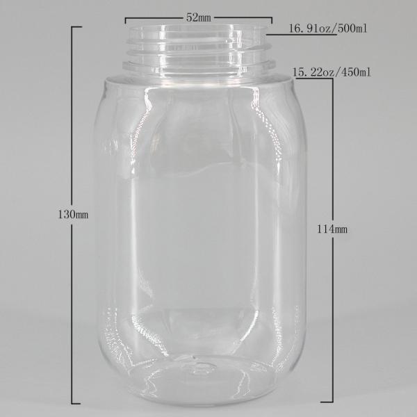 Transparent 77*114mm 450ml Reusable Shampoo Bottles