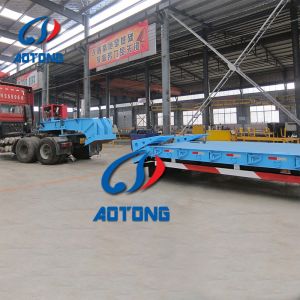 3 Axles Gooseneck Heavy Loading Lowbed Semi Trailer