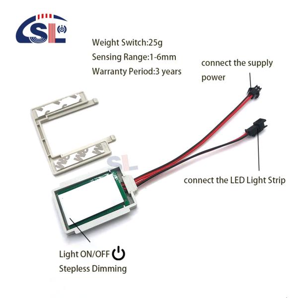 Single Color Touch Sensor Switch for DC12V 12W 24W 36W Bathroom Vanities Mirrors