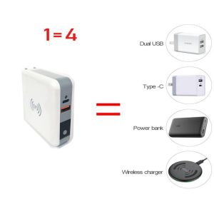5W Qi Wall Charger Power Bank With LED indicator light