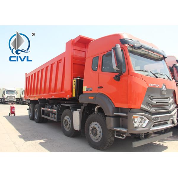 Sinotruck Howo 8x4 Dump Trucks Front Lift Loading 30cbm 40t ZZ3317N3267D1 336hp / 371hp
