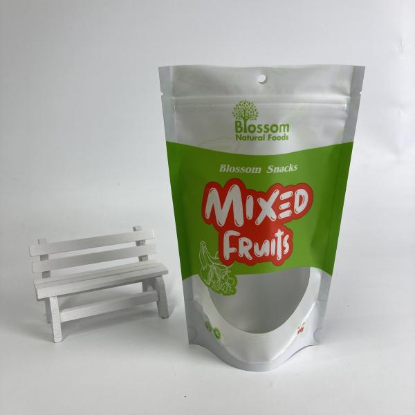 Custom Printed Resealable Food Packaging Bags Food Grade Stand Up Zipper Bags for Dried Fruit Snack