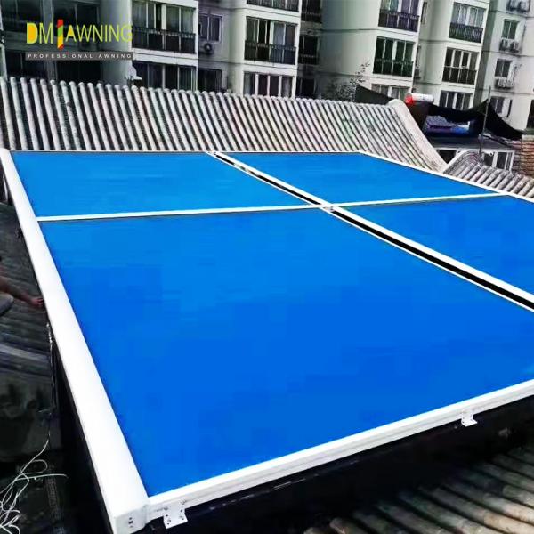 Conservatory Patio Retractable Roof Awning / Free Standing Balcony Roof Retractable Awning