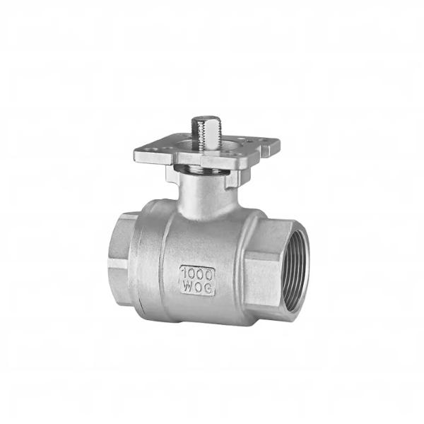 304 stainless steel two-piece high platform ball valve two-piece wire buckle internal thread pneumatic ball valve 4